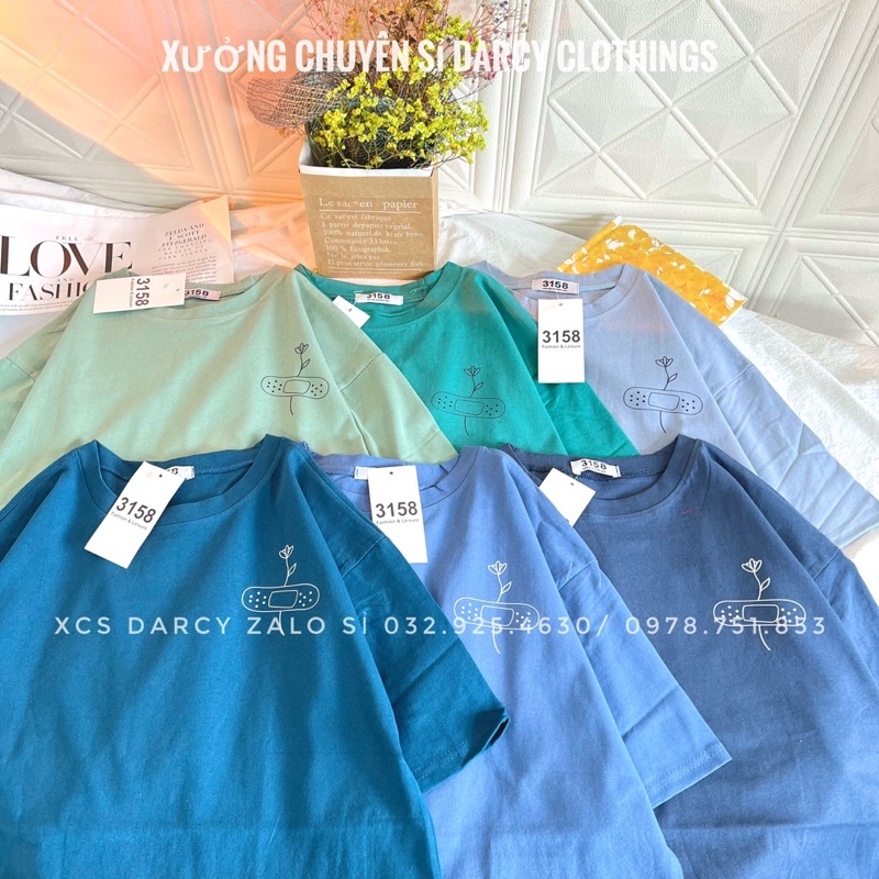 áo thun 3158 ✨ FREESHIP ✨ cành hoa urgo áo thun cotton nam nữ