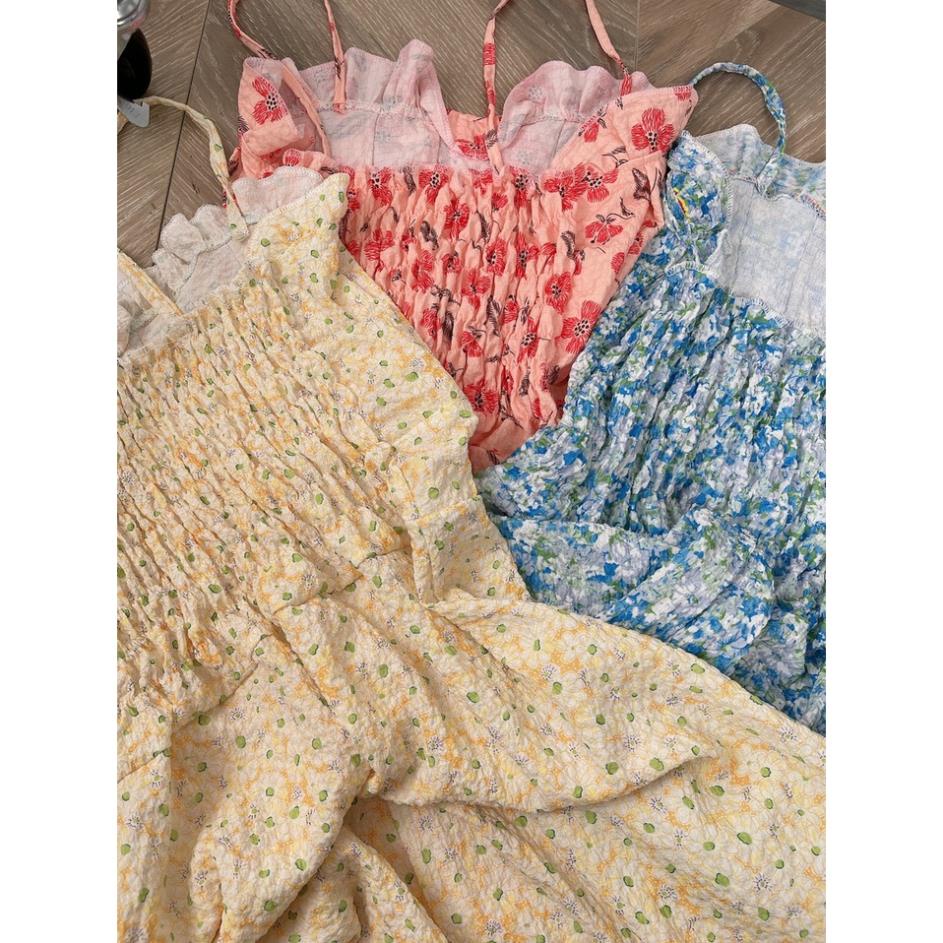 [ 𝐅𝐑𝐄𝐄 𝐒𝐇𝐈𝐏 ]  SET VÁY 2 DÂY HOA NHÍ MIX ÁO KHOÁC NGOÀI MONTOGHI L1 A