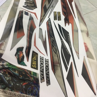 Tem rời Winner Cam Đen Chrome Cao Cấp