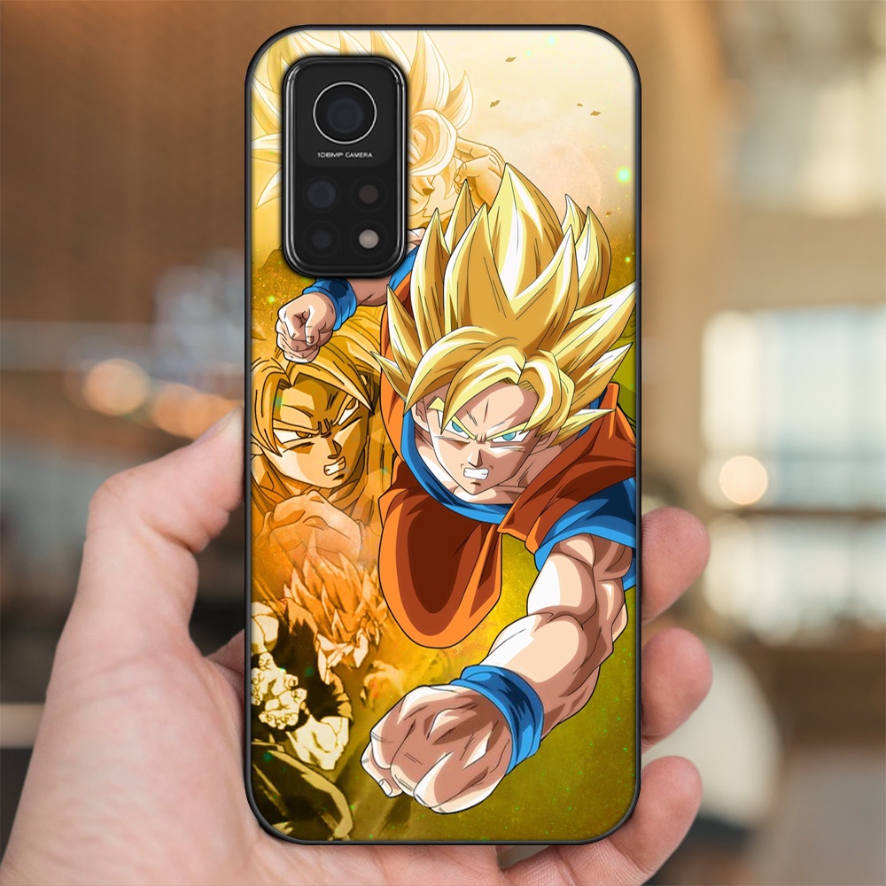 Ốp lưng Xiaomi Mi 10T Pro 5G viền đen in hình Goku Dragon Ball