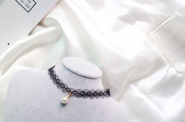 Choker ren xinh phong cách tiểu thư - Khăn turban