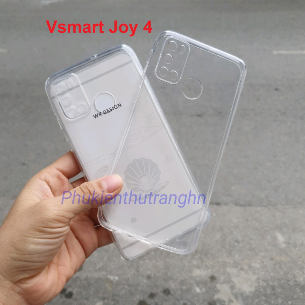Vsmart JOY 4 - Ốp dẻo silicon trong suốt có gờ bảo vệ camera Vsmart JOY 4 - phukienthutranghn