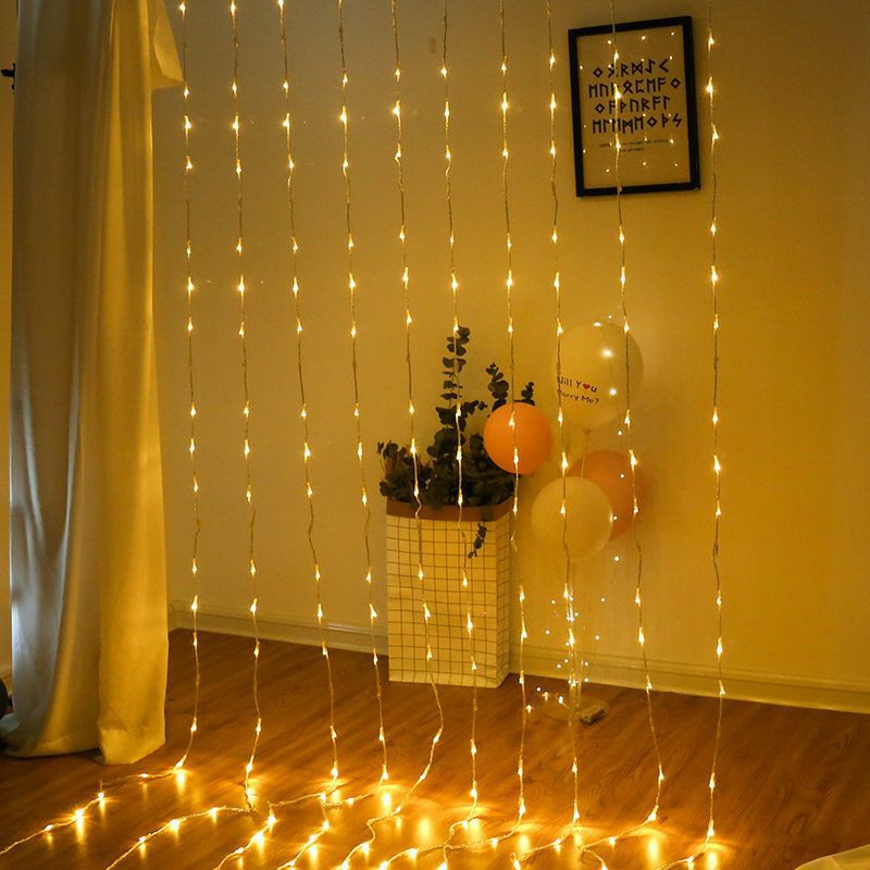 Bộ dây đèn led rèm mưa hiệu ứng thác nước dài 2m và 3m