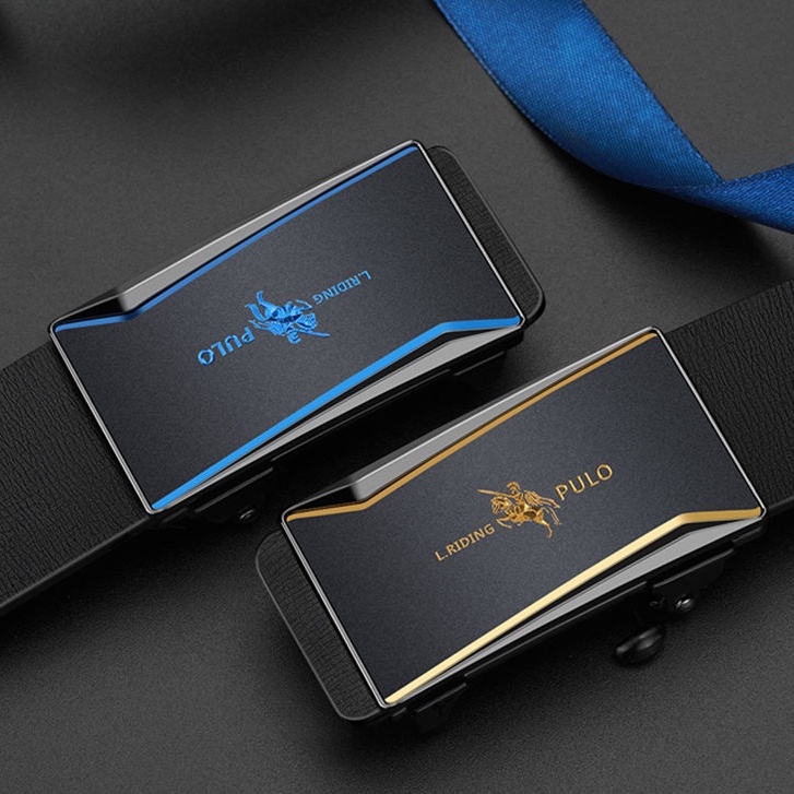 Thắt Lưng Da Dây nịt nam Cao Cấp khóa tự động  POLO 110-cm130cm x 3.5cm Bảo Hành 12 tháng.