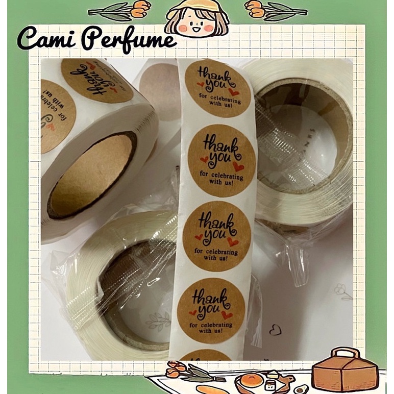 Sticker Thank You ♥ Miếng nhãn dán cảm ơn khách hàng, gói quà, gói hàng | BigBuy360 - bigbuy360.vn