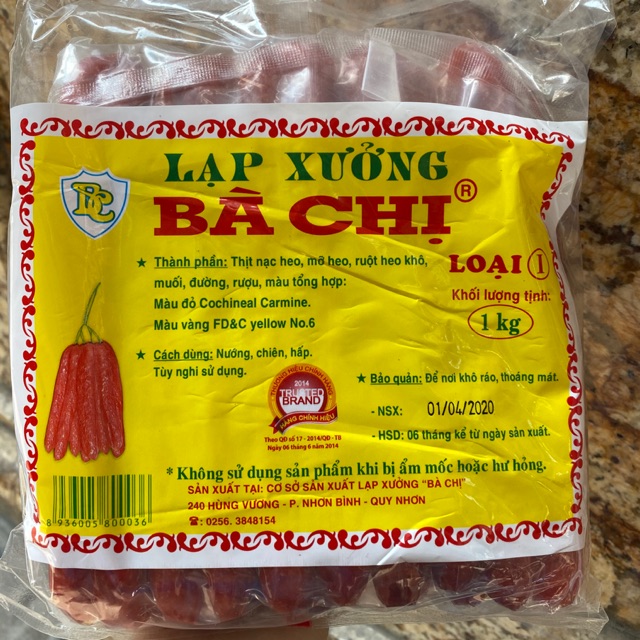 1kg lạp xưởng Bà Chị loại đặc biệt