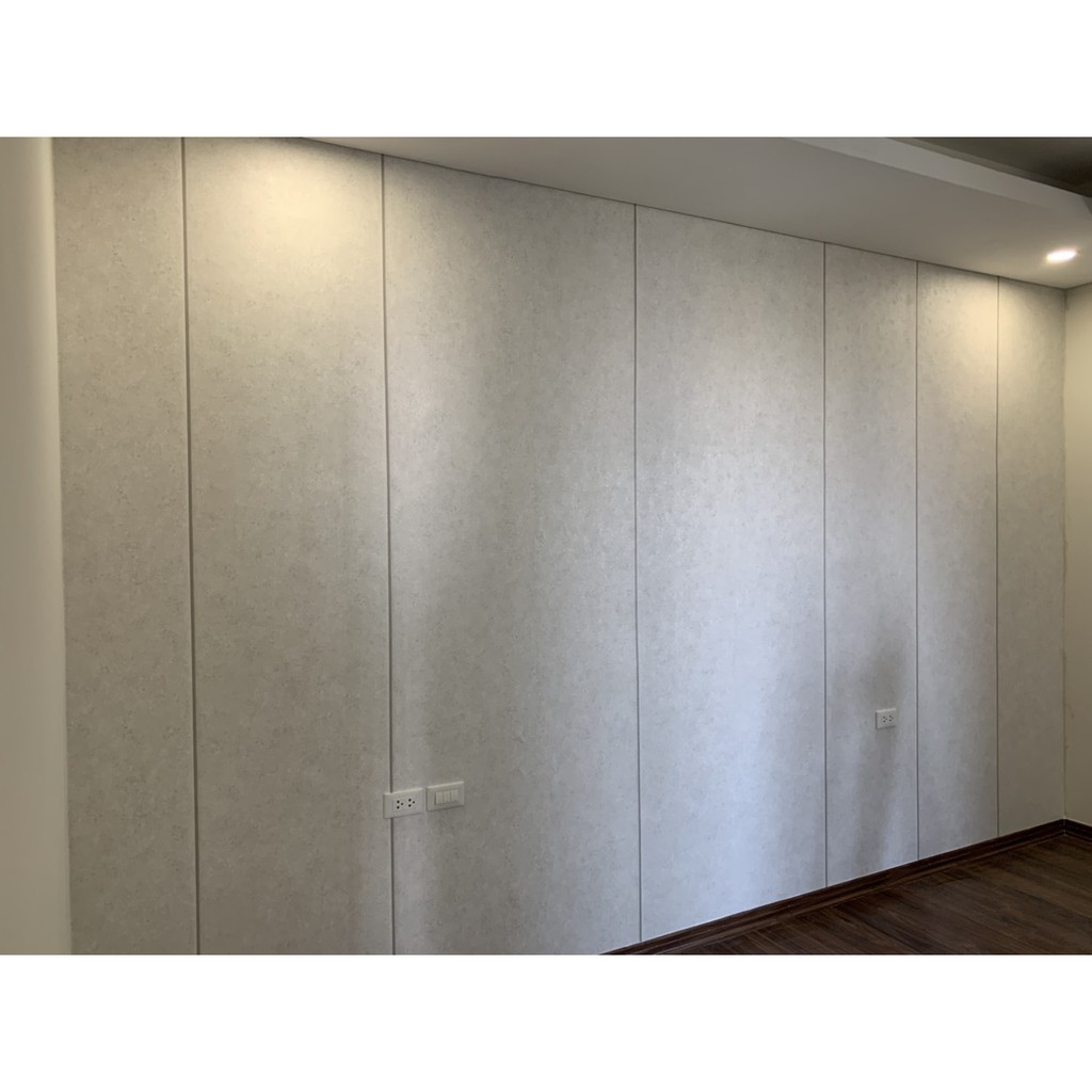 Giấy Dán Tường Hàn Quốc Giả Xi Măng Vân Dọc Khổ Lớn Giá Rẻ