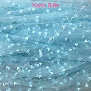 [XẢ HÀNG]🦄VẢI LƯỚI HOẠ TIẾT MICKEY CUTE - KHỔ 1m5🦄