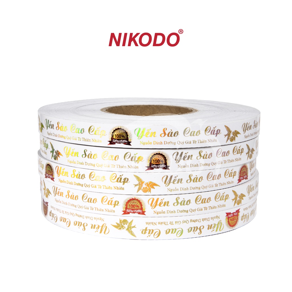 Băng keo ép kim yến sào cao cấp dán hộp - Phụ kiện yến sào Nikodo