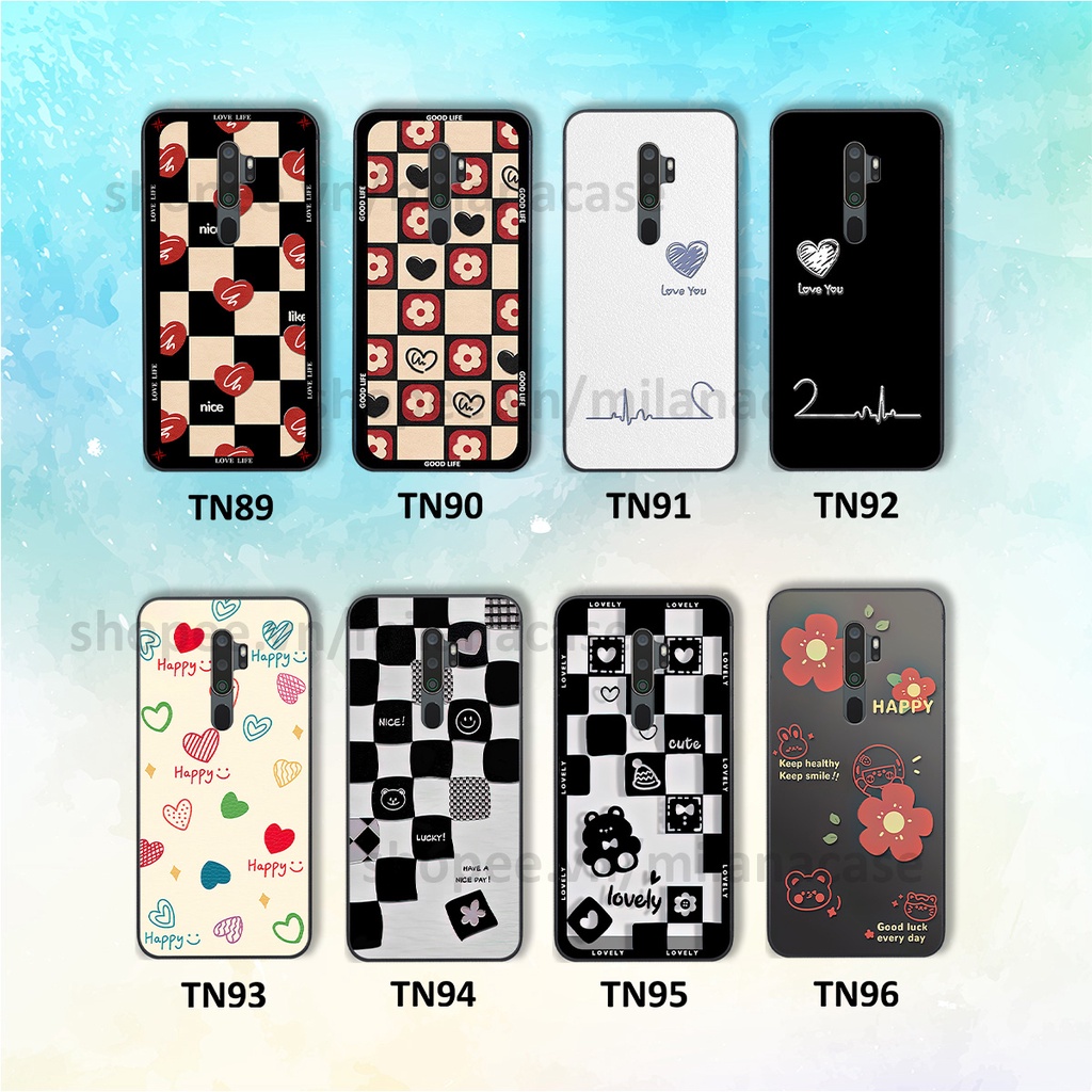 Ốp Oppo A5 2020 / A9 2020 in hình caro trái tim siêu đẹp, siêu nét đầy phong cách cá tính