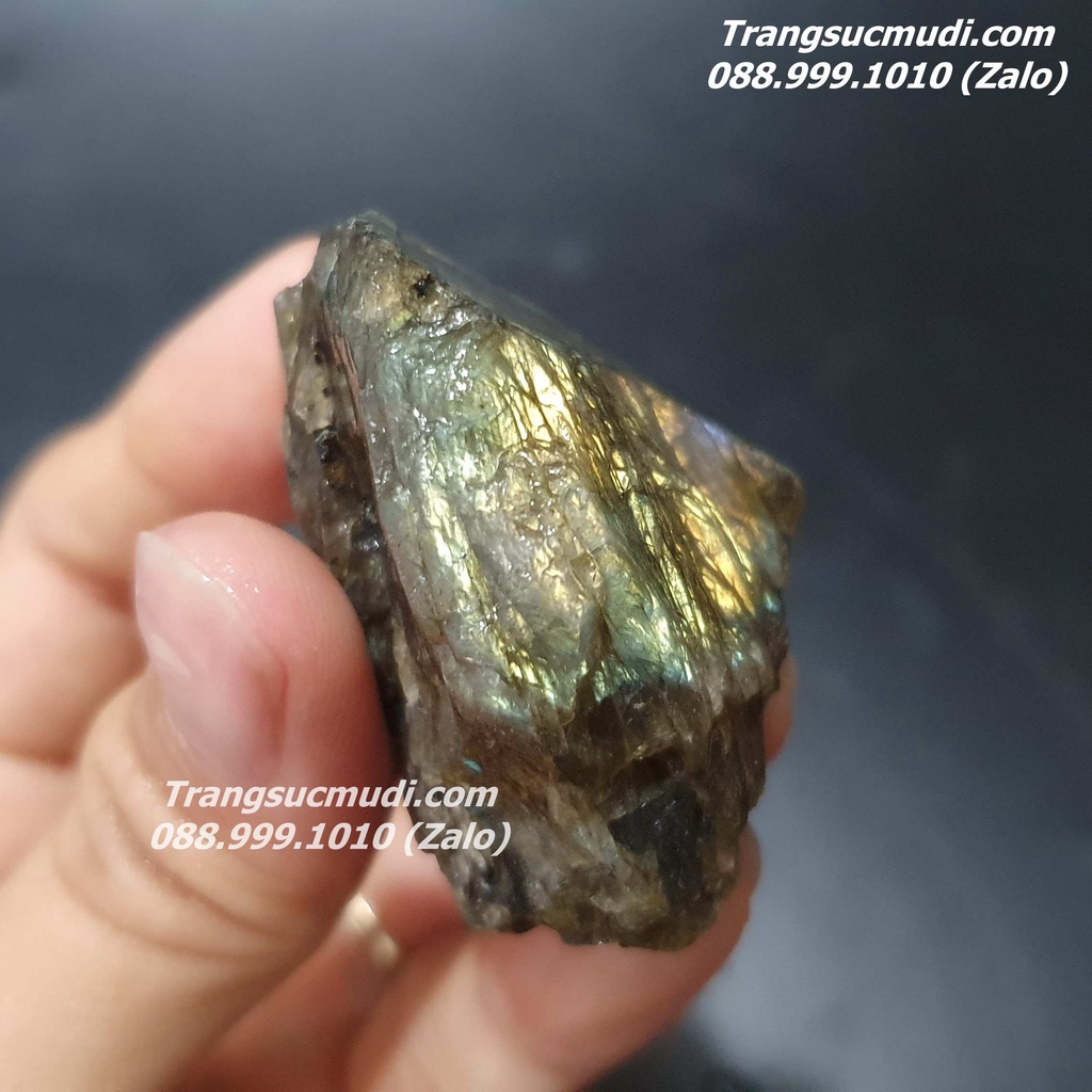 ĐÁ XÀ CỪ LABRADORITE THÔ TỰ NHIÊN 100g HÀNG ĐẸP