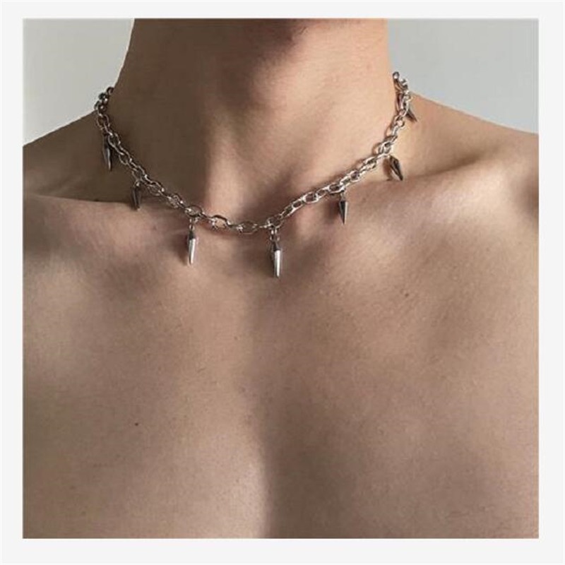 Vòng Cổ Choker Thiết Kế Tua Rua Phong Cách Gothic Punk Cho Nam Và Nữ