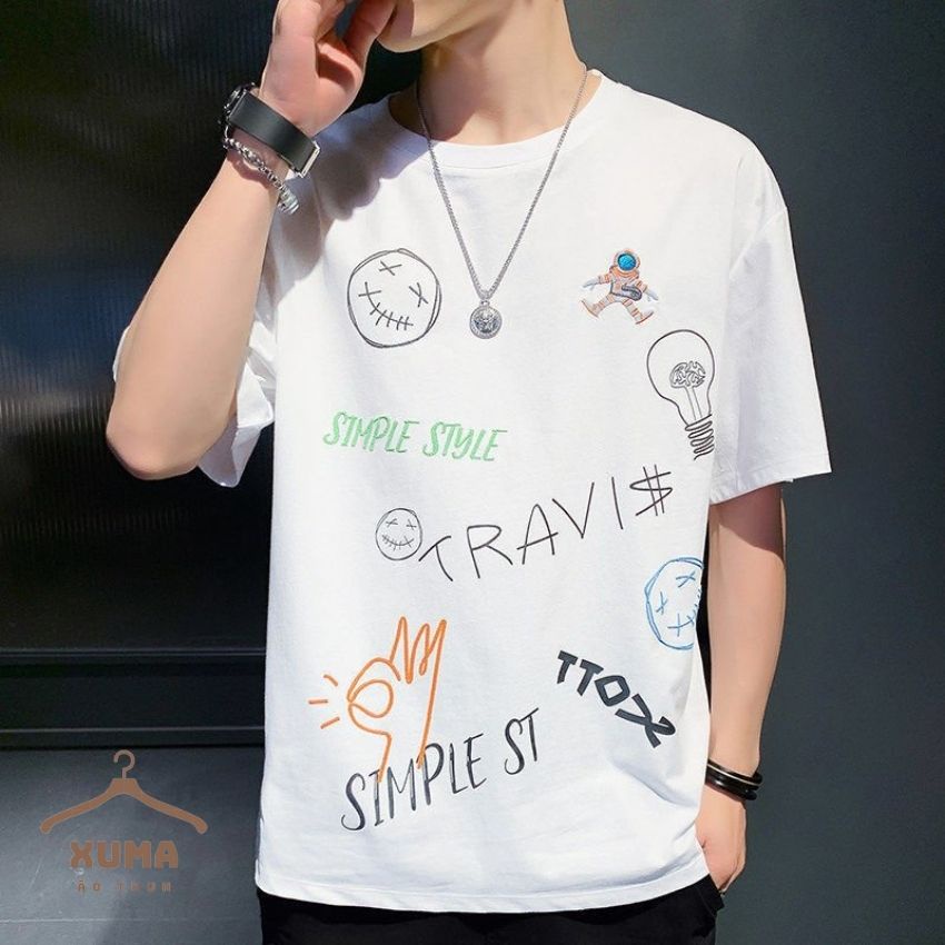 [ FREE SHIP ] Áo phông áo thun nam tay ngắn cổ tròn chất thun lạnh co giãn 4 chiều hình TRAVIS xuma ( HÀNG ĐẸP )