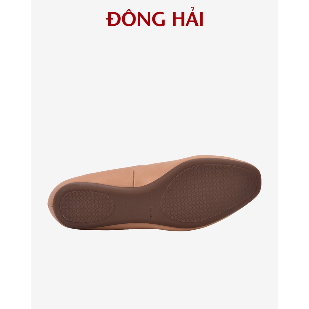 &quot;TẶNG NGAY 30K khi theo dõi gian hàng &quot;Giày búp bê Đông Hải đế cao su bệt mũi vuông đính họa tiết hoa thanh lịch - G81E9