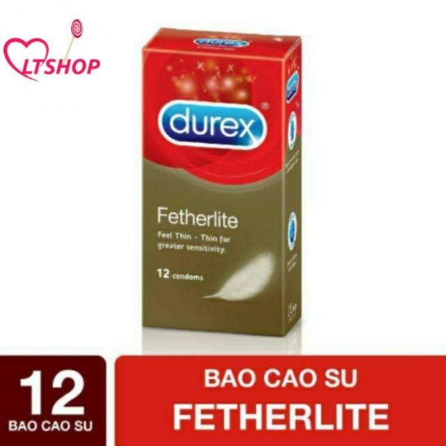 Bao cao su Durex Fertherlite  siêu mỏng  hộp 12 cái