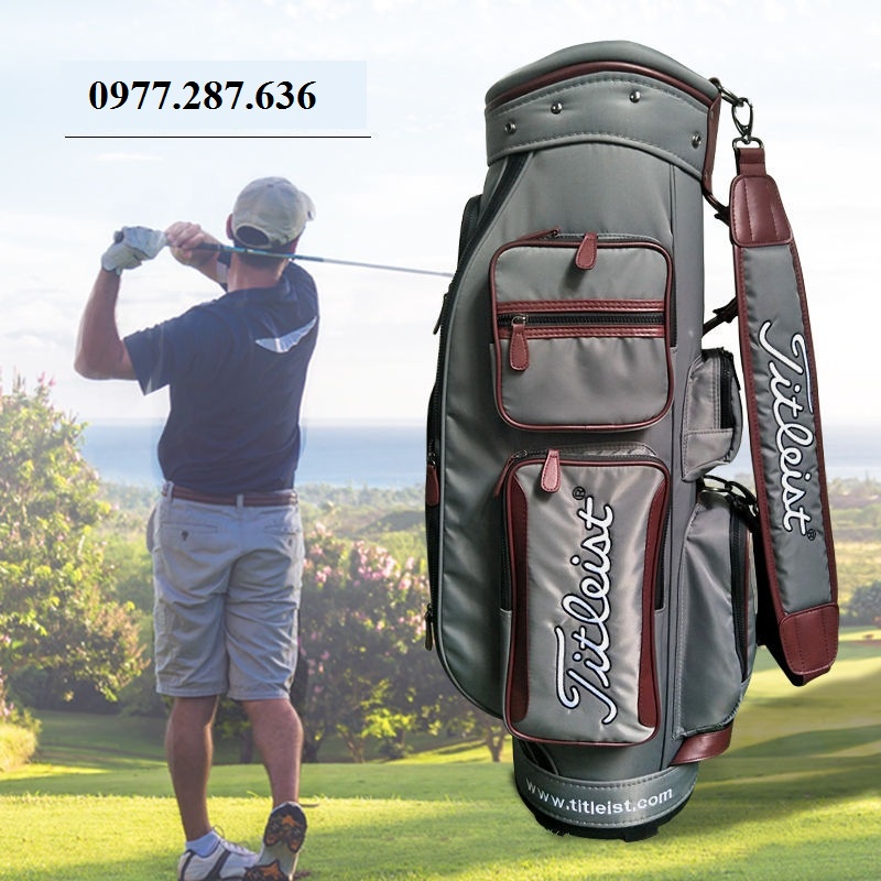 Túi đựng gậy golf Titleist túi gậy đựng 14- 16 gậy vải bạt siêu nhẹ chống nước chống thấm TM006