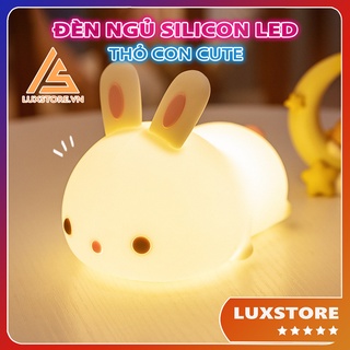 Đèn ngủ silicon thỏ con cute để bàn trang trí decor – luxstore
