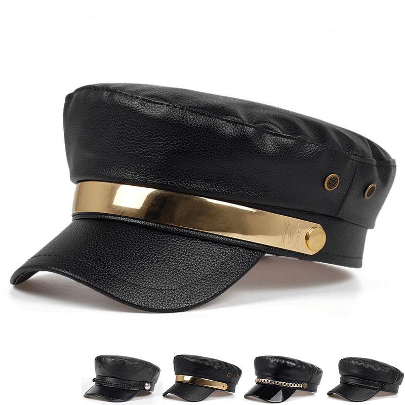 Mũ beret giả da PU thời trang xuân hè cá tính dành cho nữ