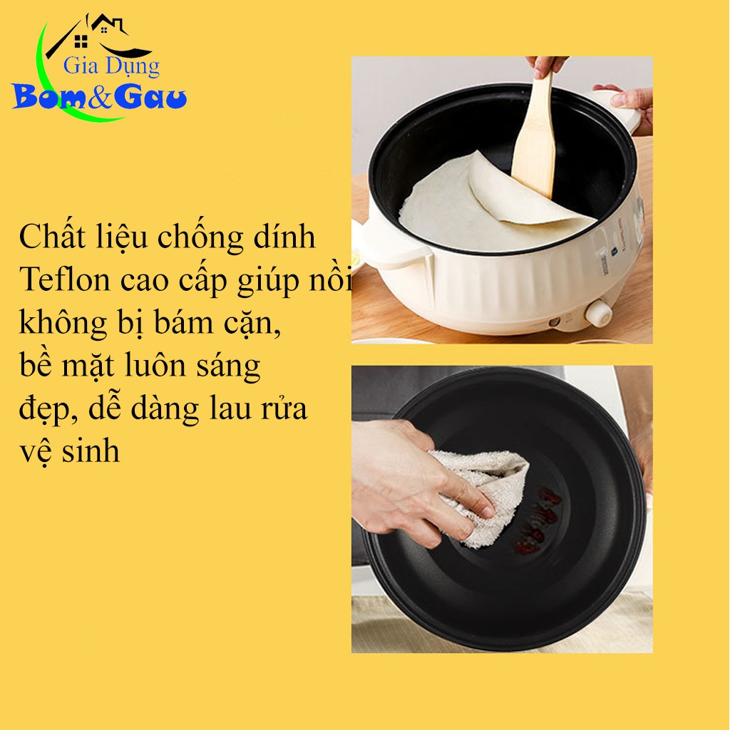 [TẶNG 7 MÓN NHÀ BẾP]Bếp Điện, Nồi Lẩu Điện Mini Đa Năng Chống Dính Cao Cấp, Làm Nóng Nhanh, Bảo Hành 6 Tháng BLAR01