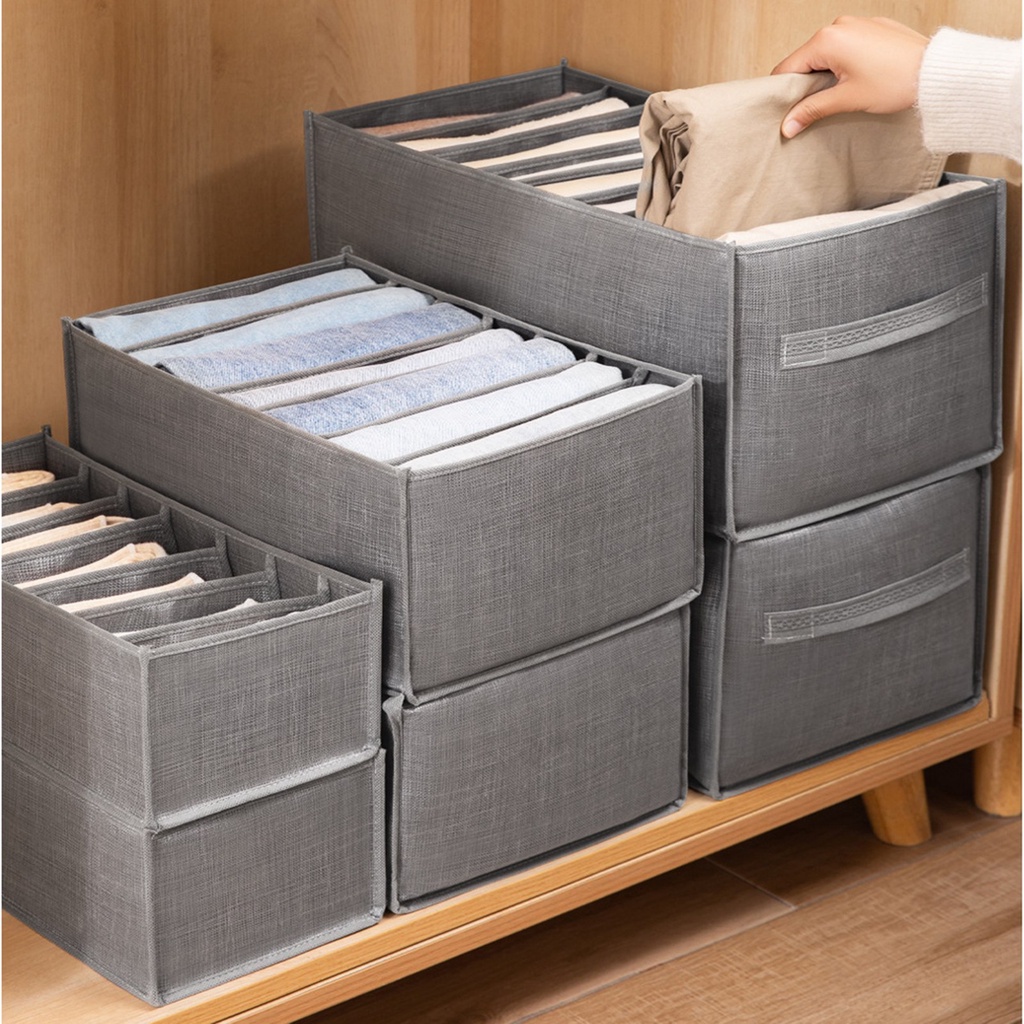 Túi chia ngăn đựng quần áo LivingC, túi đựng đồ lót, khay chia quần áo hộp đựng đồ gấp gọn tiện lợi.