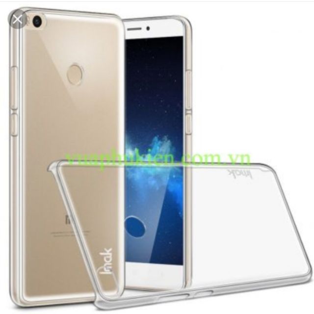 Ốp lưng trong suốt xiaomi mi max 2 hiệu imak phủ nano không ố vàng