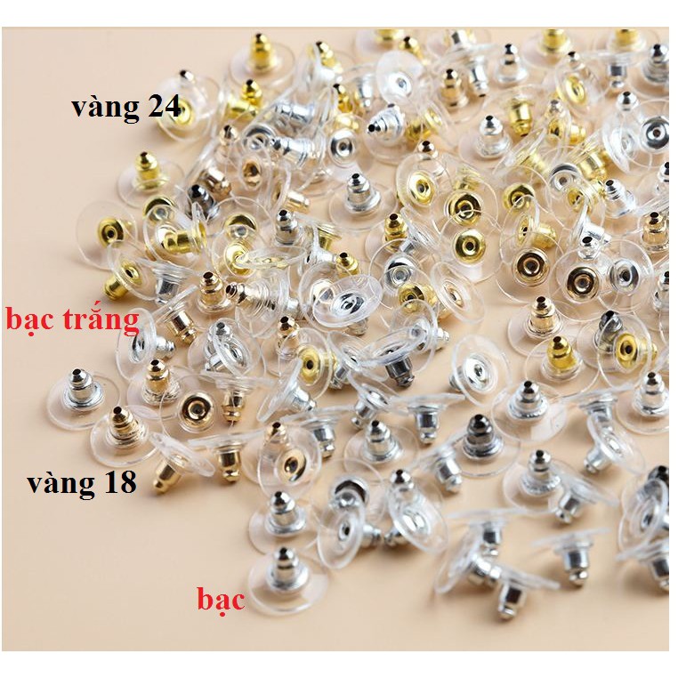100 CHỐT ĐUÔI HOA TAI - BỊT SAU KHUYÊN XỎ / CHỐT CHUÔI HOA TAI đủ kiểu