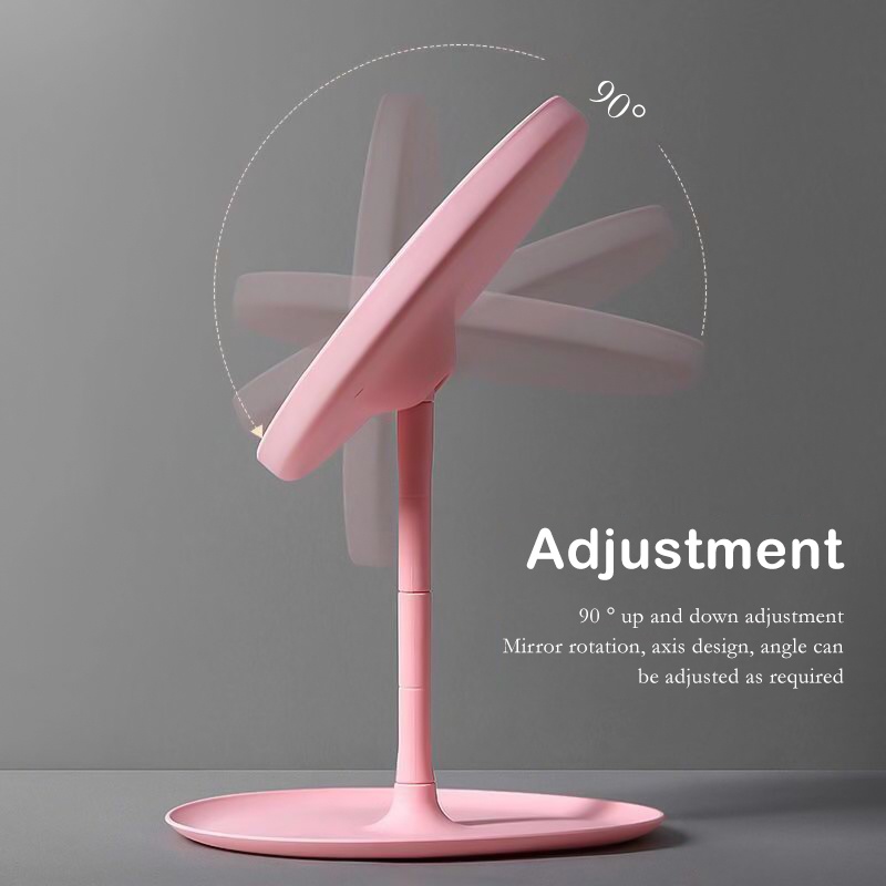 Đèn led gương trang điểm, Gương led để bàn hình chữ nhật cảm ứng với 3 chế độ sáng, sạc USB tiện lợi💝Có quả tắng💝