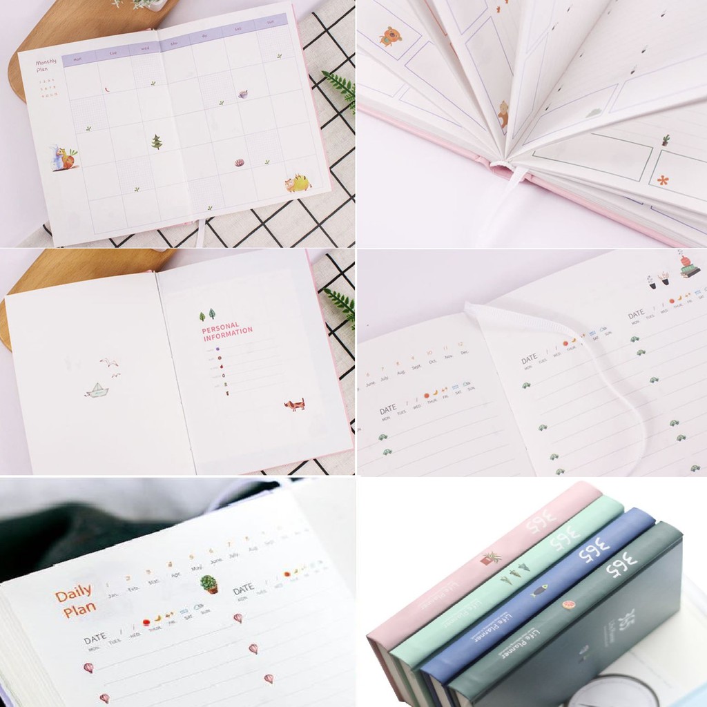 [Mã LIFEB04ALL giảm 10% tối đa 15K đơn 0Đ] Sổ Kế Hoạch Nhật Ký 365 Ngày Life Planner (Tặng Kèm 2 Tấm Sticker Mini)