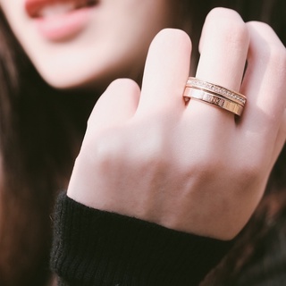 Nhẫn cặp đôi nam nữ Lys  Hook Rose Gold Ring 8076&8077- Nhẫn CK Authentic, thẻ tag, bill check Code