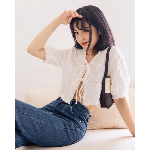 Áo croptop buộc vạt