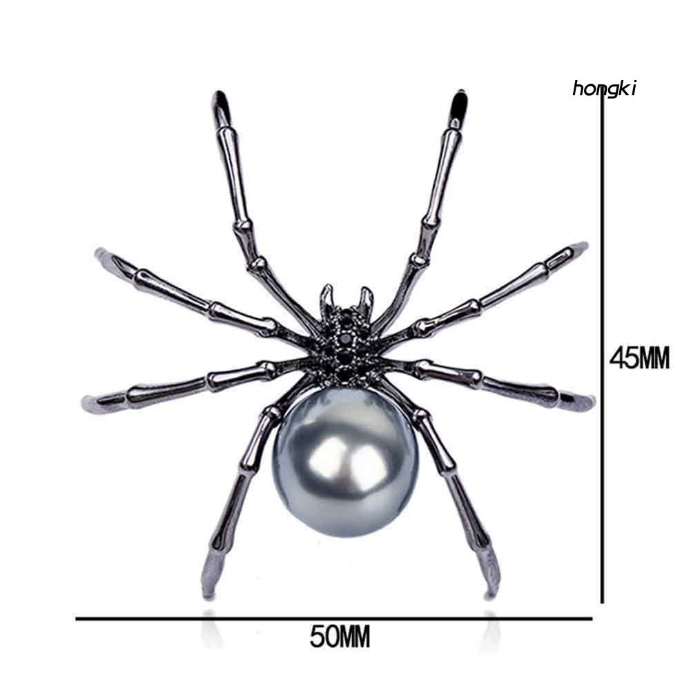 Ghim Cài Áo Hình Nhện Đính Đá Và Ngọc Trai Nhân Tạo Thời Trang Cho Nữ