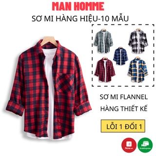 Áo Sơ Mi Ca Rô Nam Hàn Quốc Áo Flannel Sơmi Kẻ Sọc Caro Nam Dài Tay From Ôm Hàng Hiệu - SMGS02 - MANHOMME