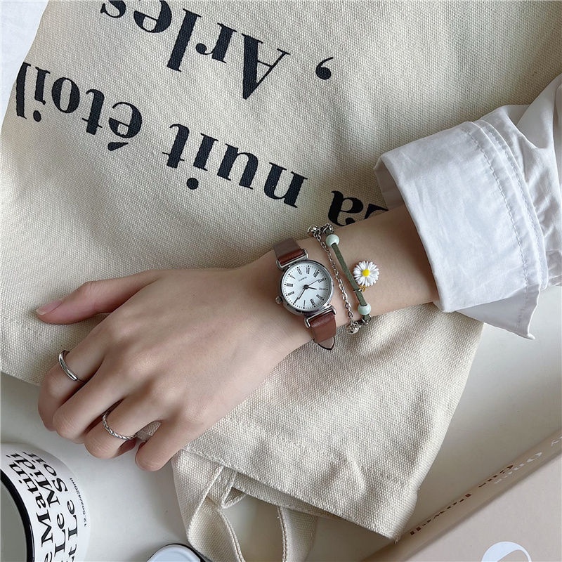 Winner Đồng Hồ Đeo Tay Mặt Tròn Dây Xích Nhỏ Nhắn Phong Cách Hàn Quốc Dành Cho Học Sinh Trung Học Cao Cấp