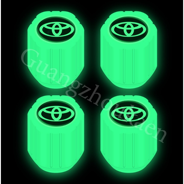 Kaen Nắp van lốp 4 mảnh Loại phát sáng cho xe máy Xe đạp Xe điện Xe ô tô Toyota Raize Corolla Cross Vios Veloz Innova Camry Hilux Yaris Fortuner Wigo Altis RAV4 Avanza Hiace