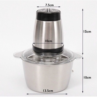 Máy xay thịt, máy xay đa năng, công suất 250W, cối inox304, 4 lưỡi dao sắc bén