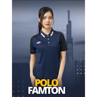 Áo thể thao RIKI POLO FAMTON màu xanh đen CÓ IN tên số