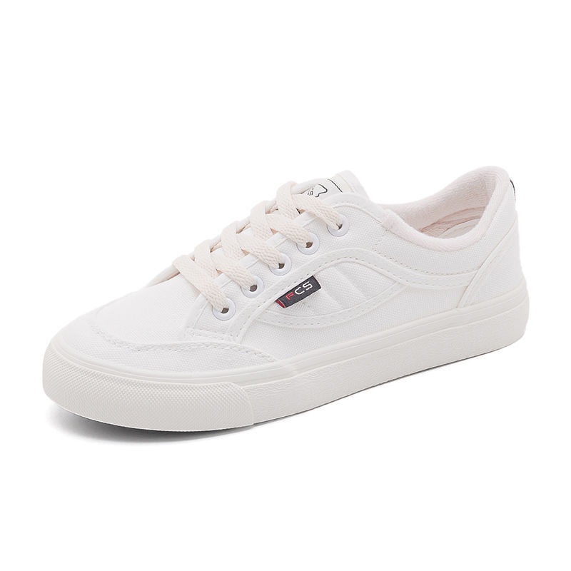 Giày Thể Thao Vải Canvas Mỏng Thoáng Khí Màu Trắng Thời Trang Xuân Thu Mới Phong Cách Nhật Bản Cho Bạn Gái S 2021