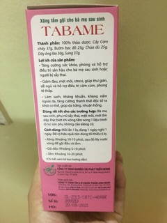 Nước tắm bà đẻ TABAME