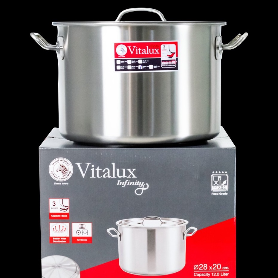 Nồi hầm 3 đáy Vitalux Infinity 28x20cm, 12L - 171328