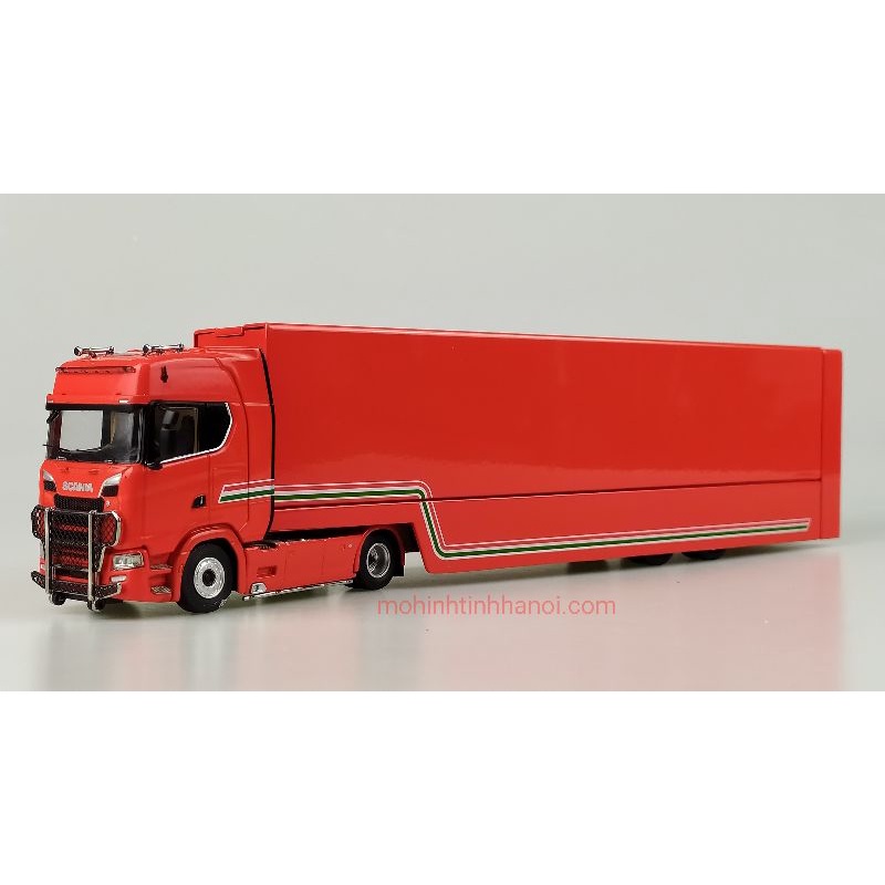 Mô hình ô tô Scania 720s V8 kèm rơ mooc vận chuyển xe 1/64