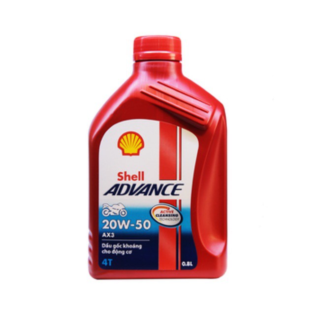 Nhớt xe số SHELL ADVANCE AX3 20W50 800ml - DauNhotSaiGon