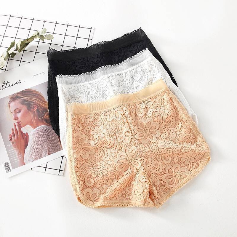 Quần mặc váy, Quần Váy Cotton Ren  Co Giãn Q019
