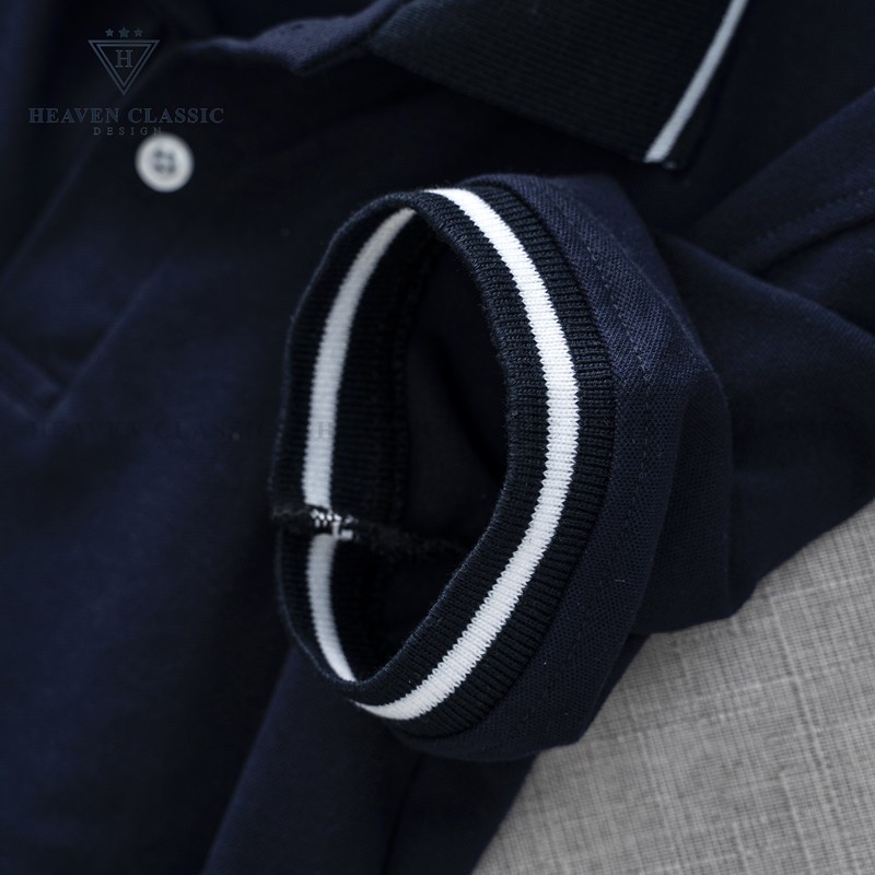 Áo polo nam viền cổ và tay màu tím than hàng may kĩ cao cấp,vải cotton mềm mịn