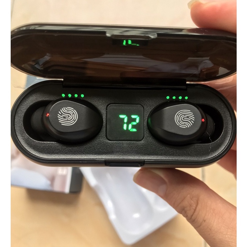 Tai nghe bluetooth AMOI F9 TWS 5.0 bản Quốc tế không dây cảm ứng chống nước IPX5, chống ồn tích hợp sạc dự phòng 2500mAh