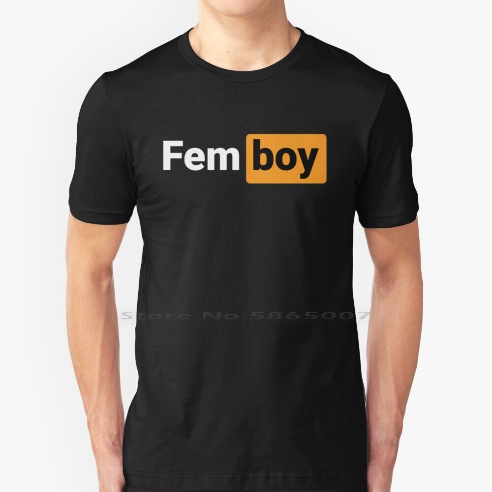 Femboy Logo Áo 100% Cotton Femboys Femboi Size Lớn 6xl Tee Thời Trang