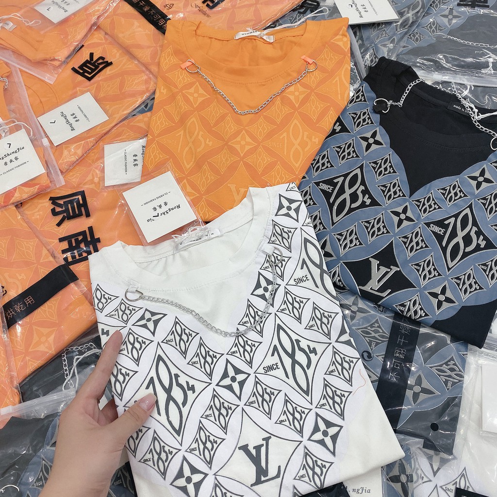 Áo thun nữ from rộng dấu quần phông xích Quảng châu cotton 4 chiều co giãn mềm mịn