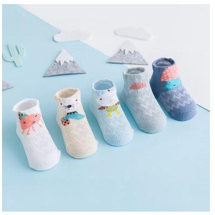 Vớ (tất) lưới hình thú TINY (Set 5 đôi) cho bé