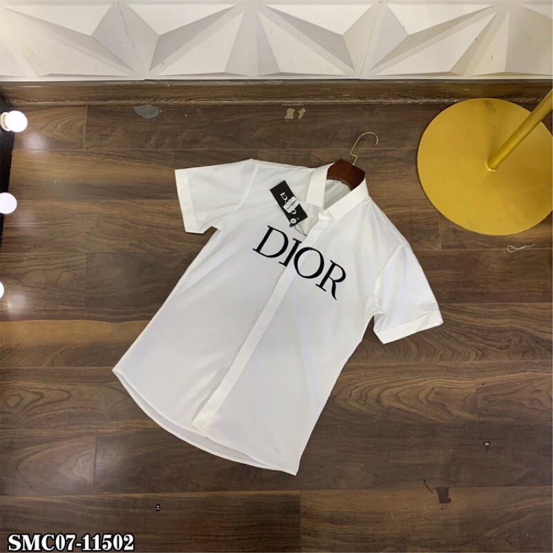 Sơ Mi Cộc Tay Nam CD Dệt Chữ Nổi