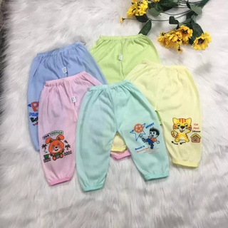 Quần dài sơ sinh vải cotton dày dặn thoáng mát cho bé