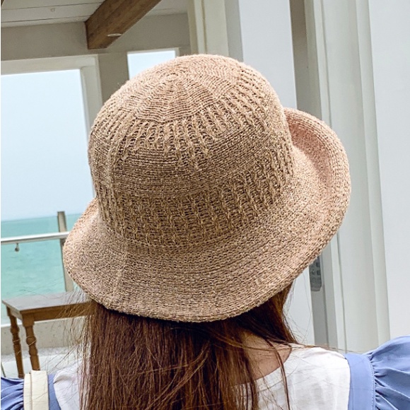 Mũ tai bèo vải xô mỏng chống nắng màu trơn thời trang mùa hè cho nữ